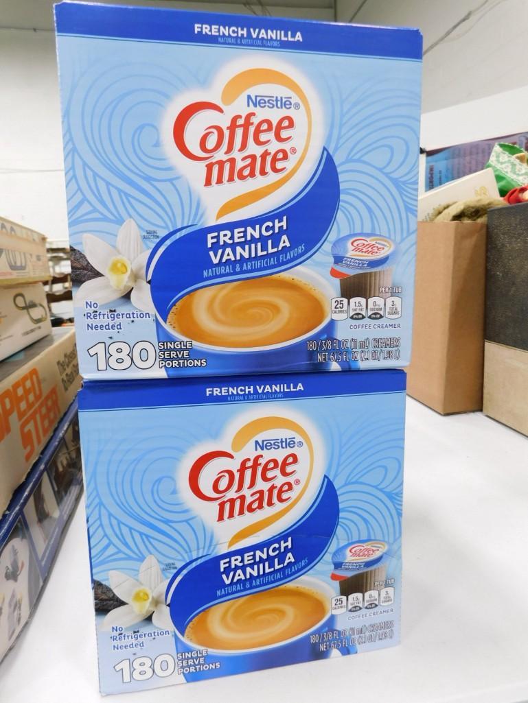 2 Unopened Cases of Coffee Mate French Vanilla Creamer 360 Single Serve Portions (1 of 2)