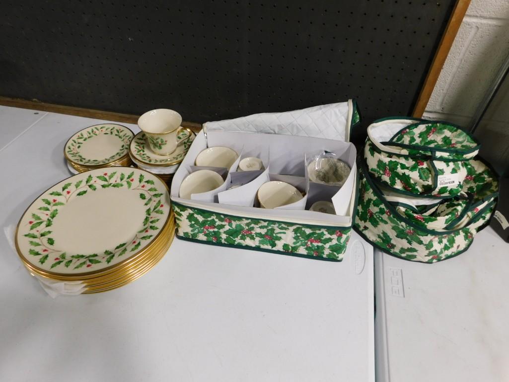 Lenox Christmas Holiday Set: Lenox Christmas Holiday Set - includes plates, cups, etc.