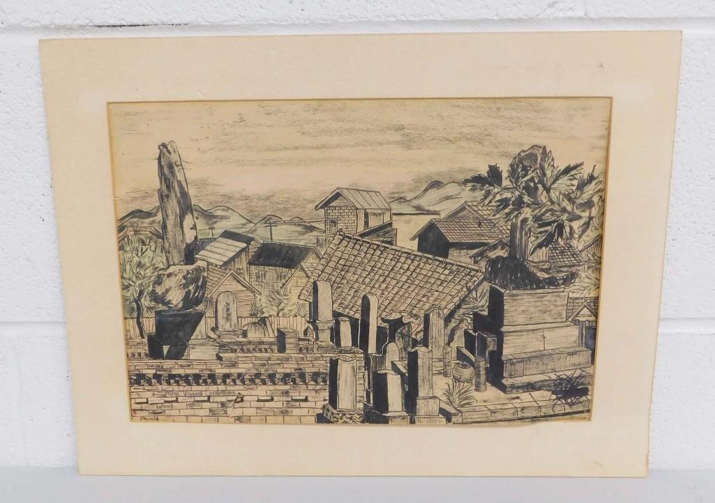 John Vernon Lord " Listed British Artist " Original Pen and Ink Drawing (1 of 4)