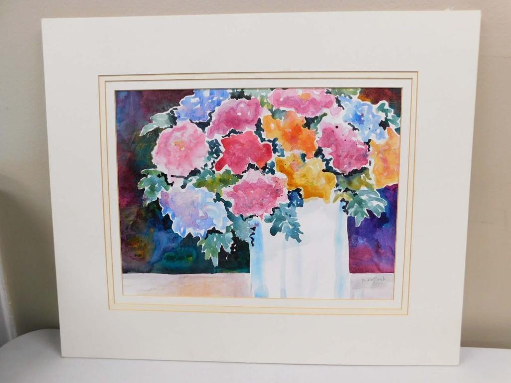 Attributed to Paul Collomb 1921-2010 "Listed French Artist" Original Watercolor Pencil Signed (1 of 5)