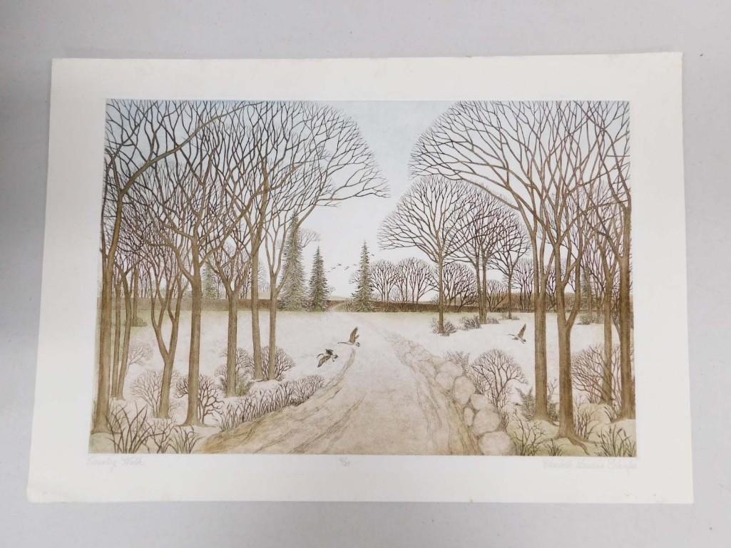 Charlotte Laurine Schaefer "Listed Artist" b. 1937 Original Etching Signed 16/35 (1 of 6)