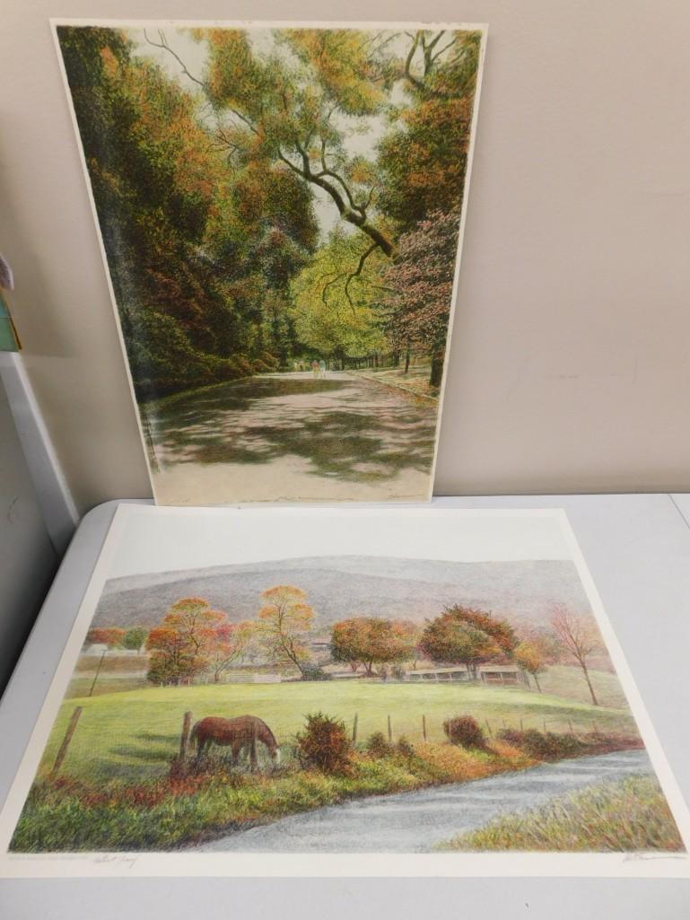 Harold Altman Listed American Artist (1924-2003) Original Lithographs Set of 2 (1 of 19)