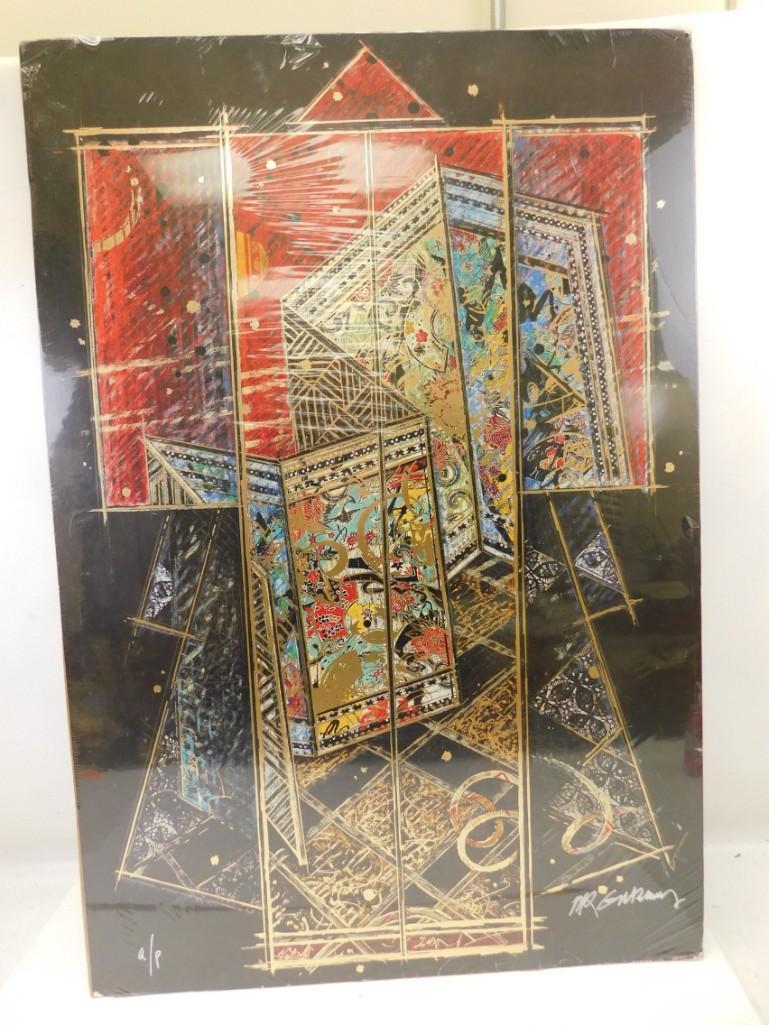 William Gatewood Hand Gilded Lithograph (1 of 5)