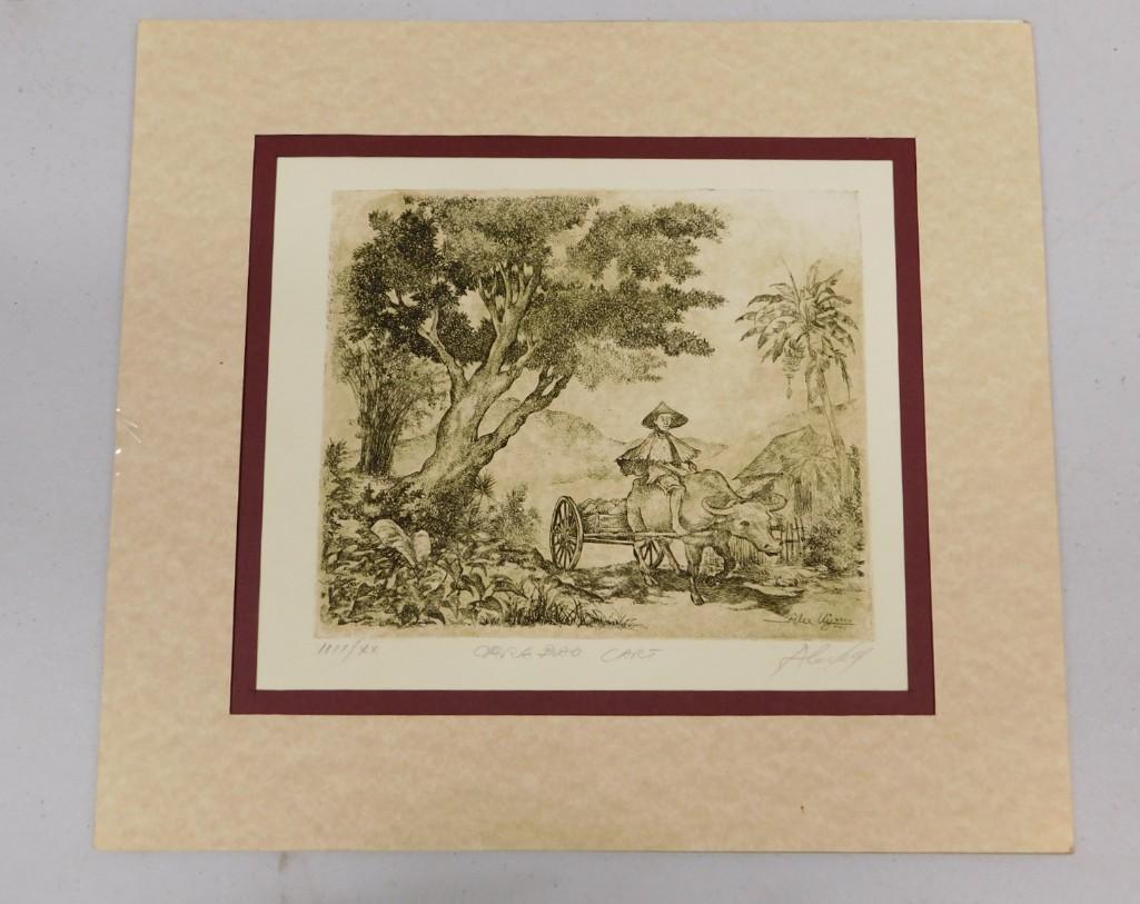 Alex Navarro Uy Listed Filipino Artist Original Etching Pencil Signed 4/20 (1 of 5)