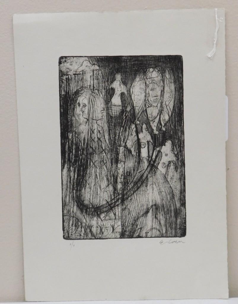 Eleanor Coen 1916-2010 Listed Chicago Artist Original Etching (1 of 3)