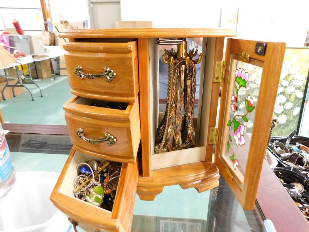 Jewelry Box with Costume Jewelry: Jewelry Box with Costume Jewelry