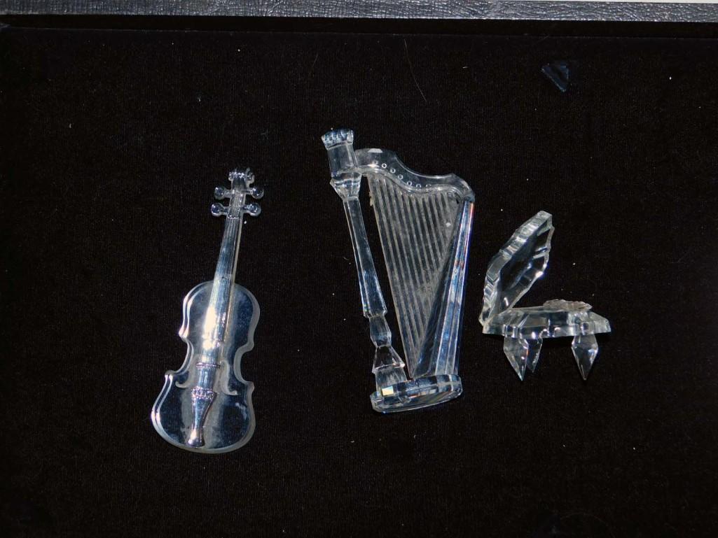Crystal Musical Instruments incl Harp, Violin, Piano (1 of 3)