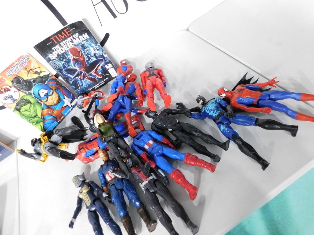 Lot of 12" Action Figures incl Captain America, Spiderman, Batman, etc (1 of 4)
