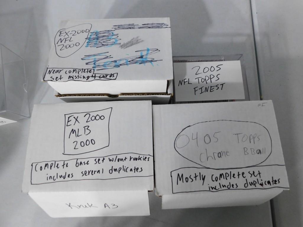 Sports Card Lot incl 2005 NFL Topps Finest, 2000 MLB EX 2000, EX-2000 NFL, Topps Chrome Basketball (1 of 5)