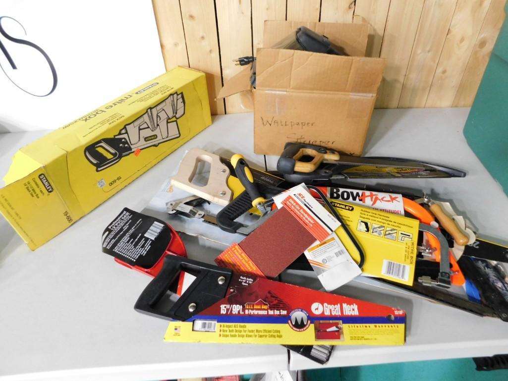 Tool Lot incl Saws, Hack Saws, Wallpaper Steam Stripper, etc (1 of 7)