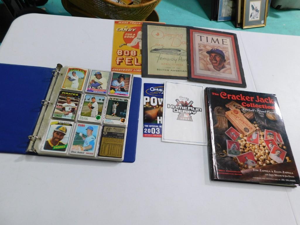 Vintage Baseball Cards incl Hank Aaron, Rod Carew, Johnny Bench, Bill Buckner, Reggie Jackson,: Vintage Baseball Cards incl Hank Aaron, Rod Carew, Johnny Bench, Bill Buckner, Reggie Jackson, Rick Sutcliffe, Gale Sayers, Ted Williams. Plus The Cracker Jack Collection Baseballs Prized Players Hard