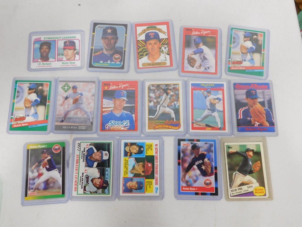 Lot of 16 Nolan Ryan Baseball cards in sleeves (1 of 4)