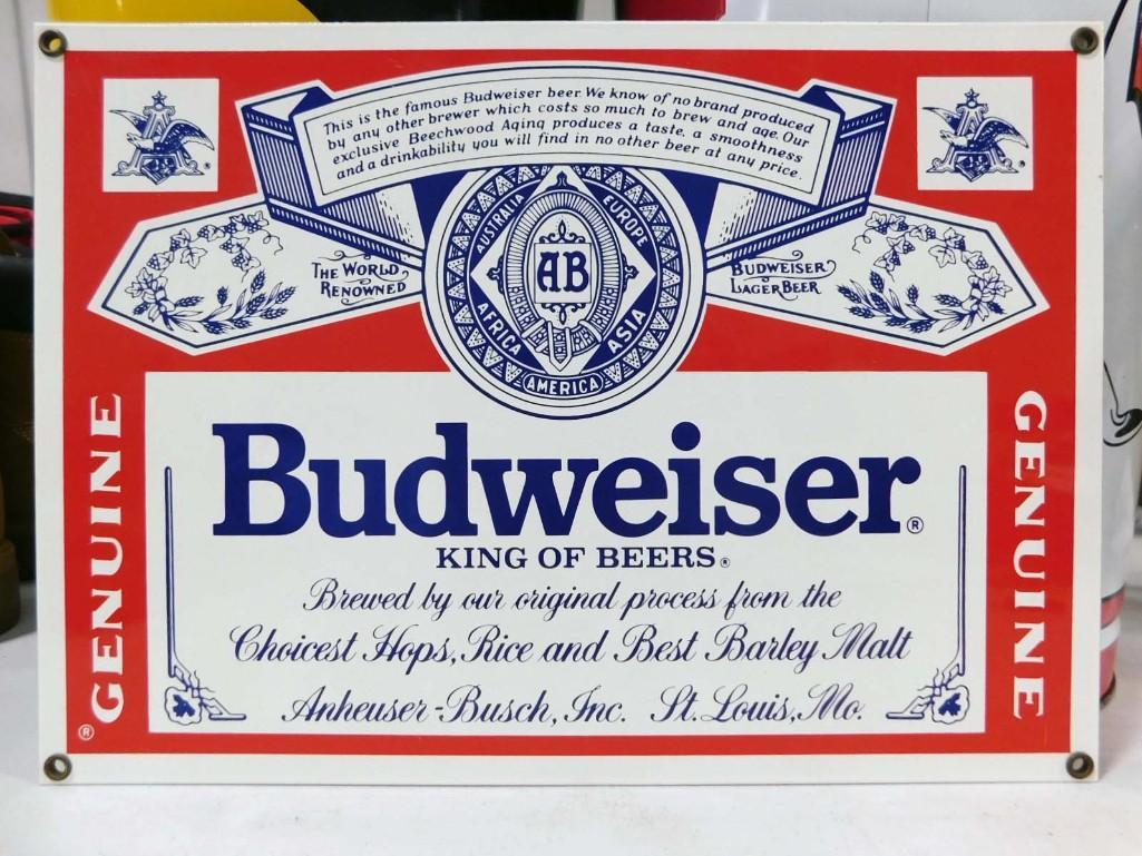 Ande Rooney Porcelain Budweiser Sign (1 of 3)