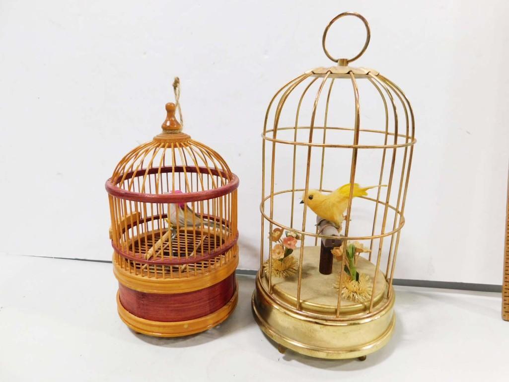 2 Mini Animated Birdcages , 1 Plays Music and 1 Chirps (1 of 5)