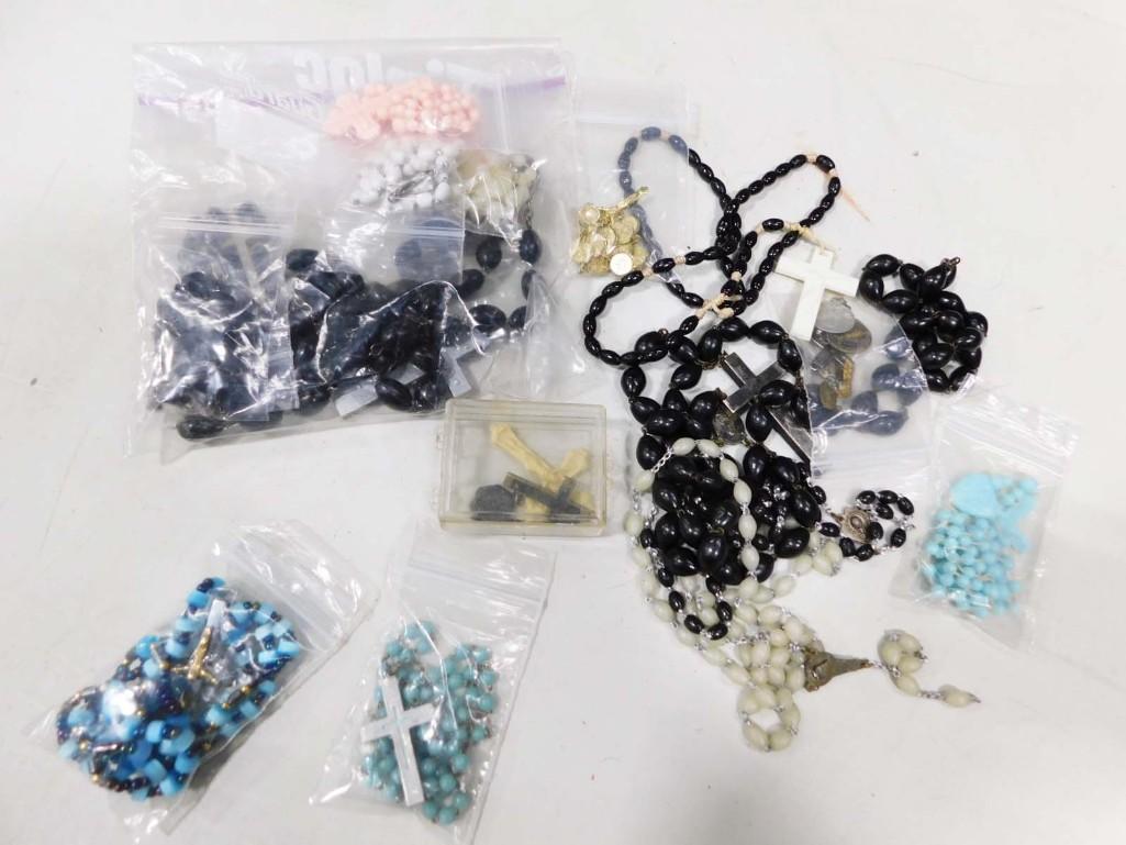 Lot of Religious Jewelry incl Rosaries , etc: Lot of Religious Jewelry incl Rosaries , etc