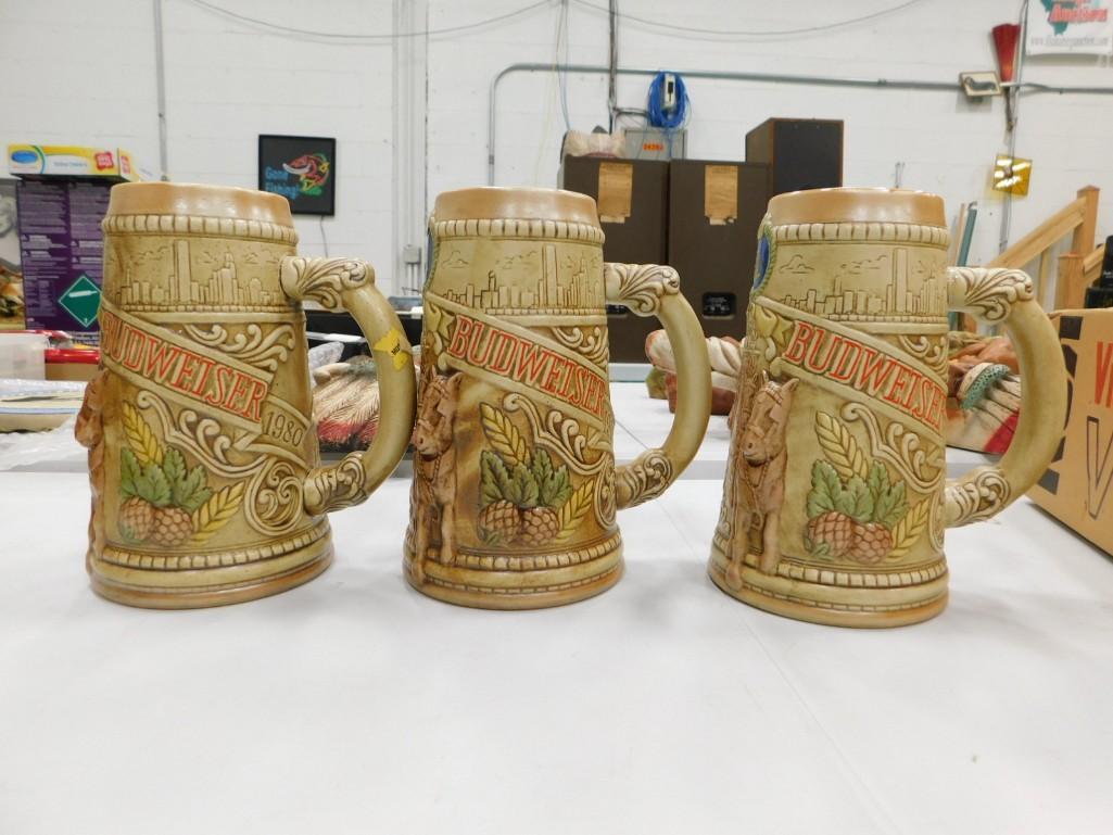 3 Budweiser Beer Steins (1 of 4)