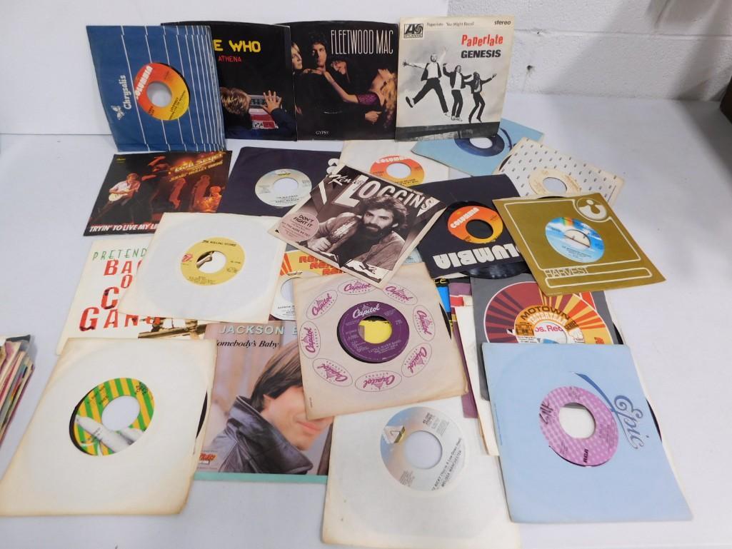 45 RPM Vinyl Records incl Bob Seger, Barry Manilow, Willie Nelson, Pretenders, The Police (1 of 6)