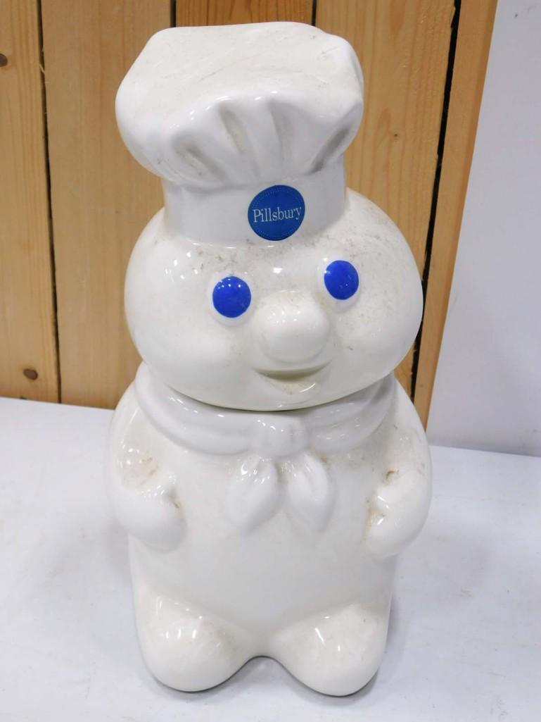Pillsbury Doughboy Ceramic Cookie Jar 1988: Pillsbury Doughboy Ceramic Cookie Jar 1988 Measures about 12.5" Tall