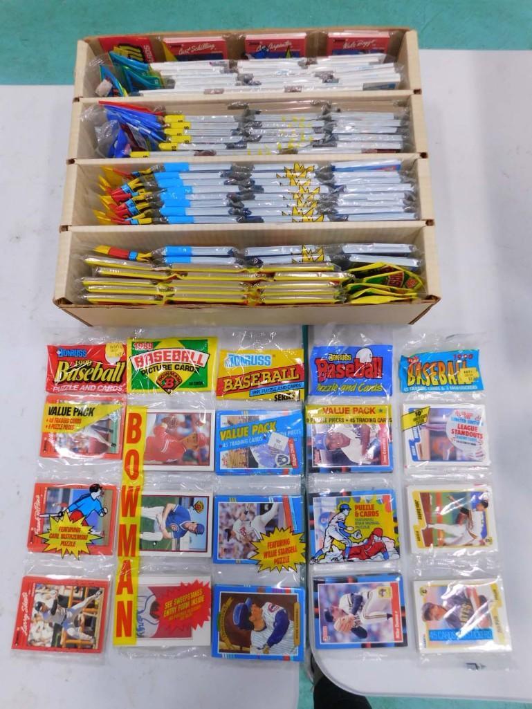 Approx 34 Sealed Rack Packs Baseball Cards incl Bowman, Donruss, Fleer, Etc (1 of 12)
