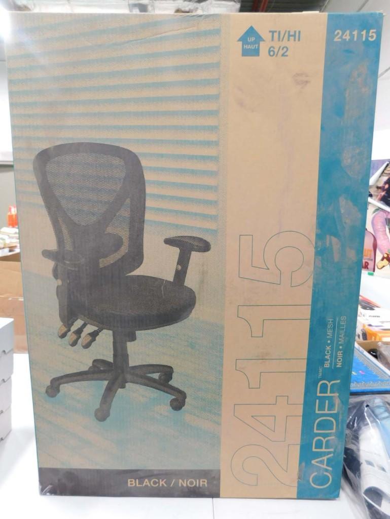 New in Box Office Chair Carder Black Mesh 24115 (1 of 3)
