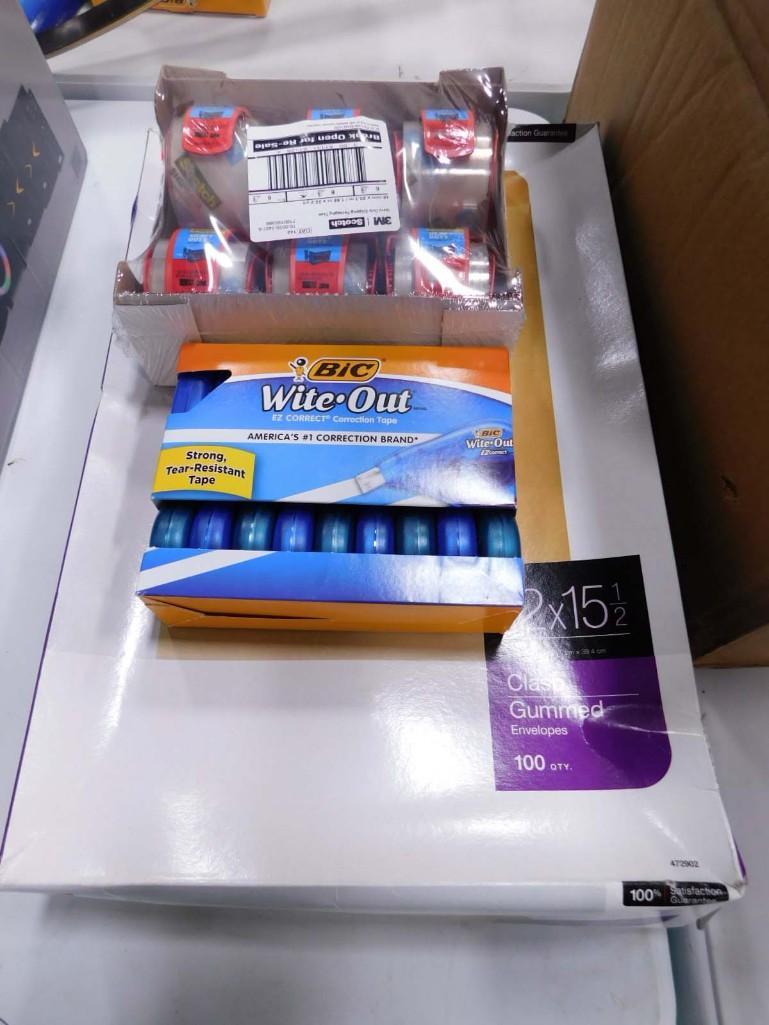 Box of 100 Kraft Envelopes 12"x15.5" and Case of 6 Scotch Shipping Tape with Dispenser, Case of 18 W (1 of 4)
