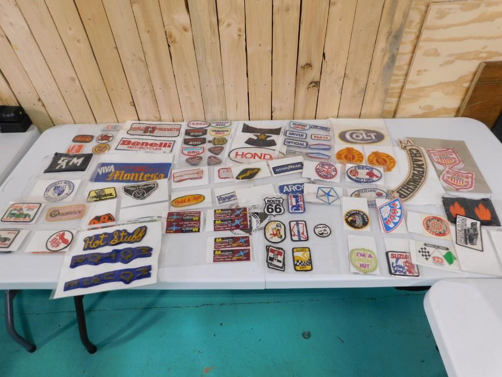 Vintage Embroidered Patches and Stickers incl Motorcycle, Racing, Coca Cola , Goodyear, etc (1 of 8)