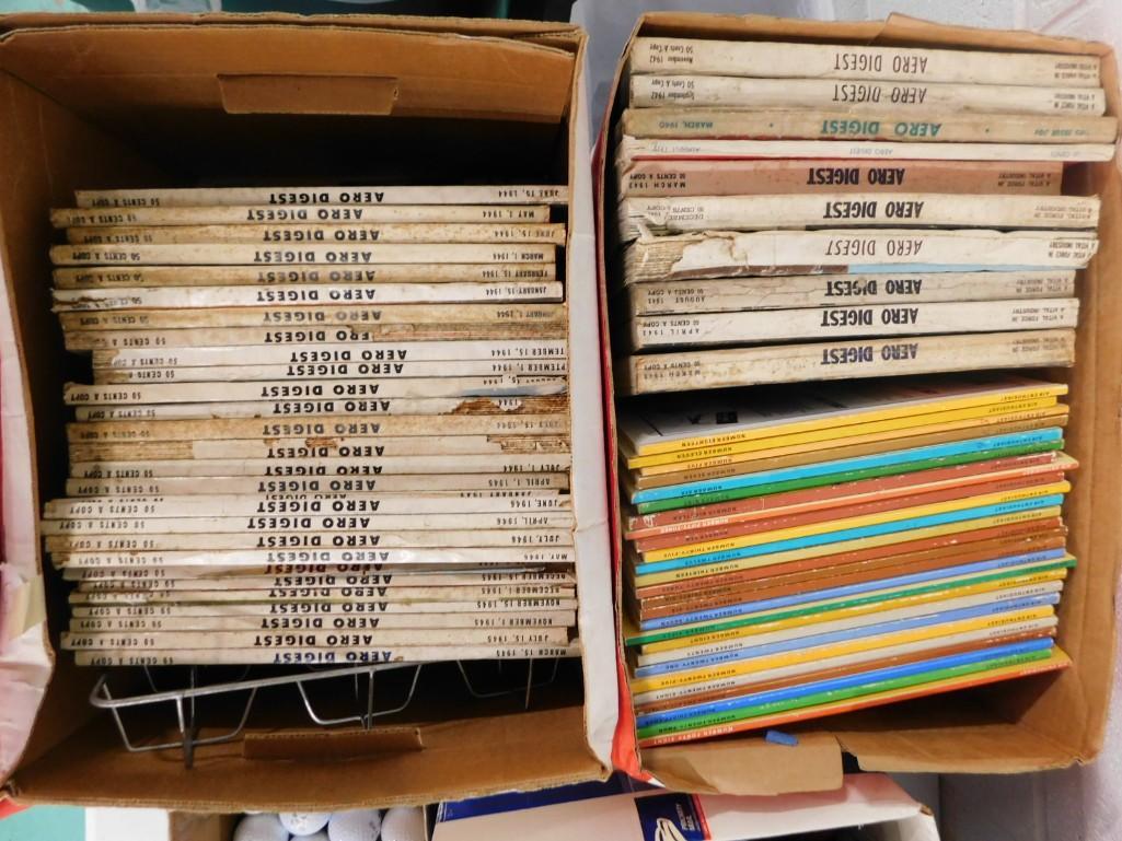Large Lot of Aero Digest Aviation Magazines and Air Enthusiast Mostly 1940s (1 of 3)