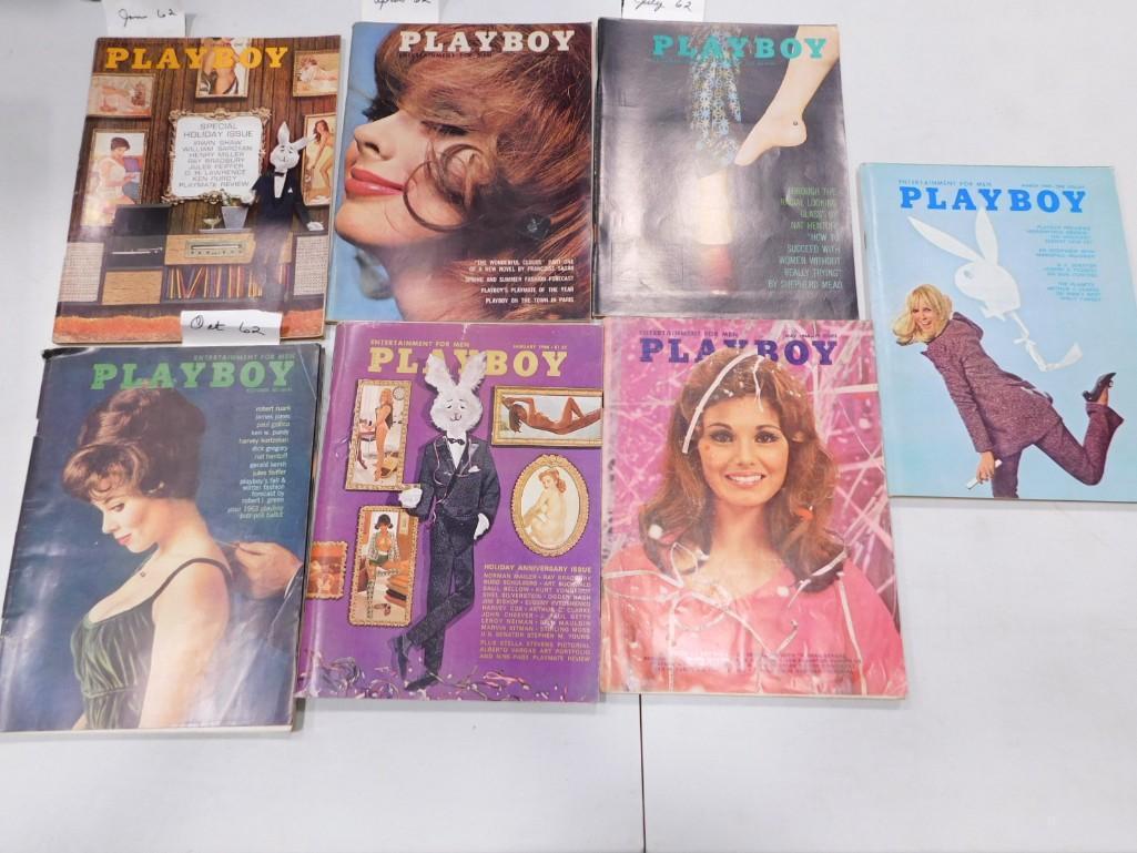 Lot of 7 Playboy Magazines from the 1960's (1 of 4)