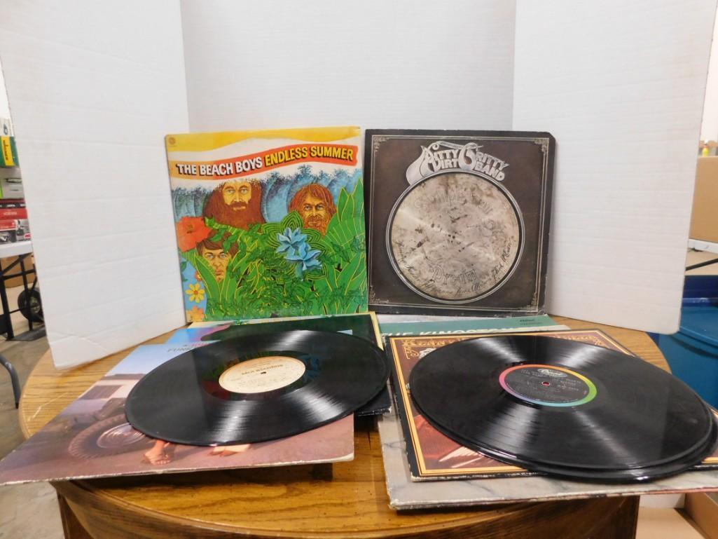 Lot of Vinyl LP Records incl KC and the Sunshine Band , Rod Stewart , Wishbone Ash , Jethro Tull ,: Lot of Vinyl LP Records incl KC and the Sunshine Band , Rod Stewart , Wishbone Ash , Jethro Tull , The Beach Boys , Kenny Rogers , Kenny G , Nitty Gritty Dirt, The Beatles Sgt Pepper's Lonely Hear