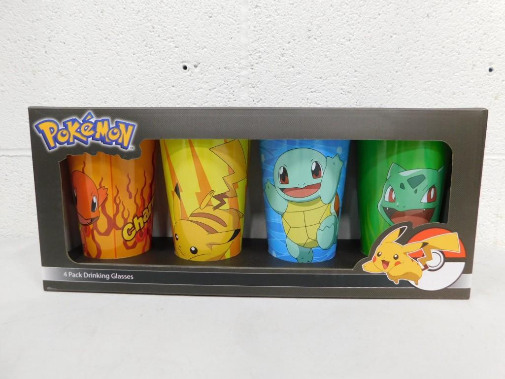 4 Pokemon Tumblers or Drinking Glasses New in Box: 4 Pokemon Tumblers or Drinking Glasses New in Box