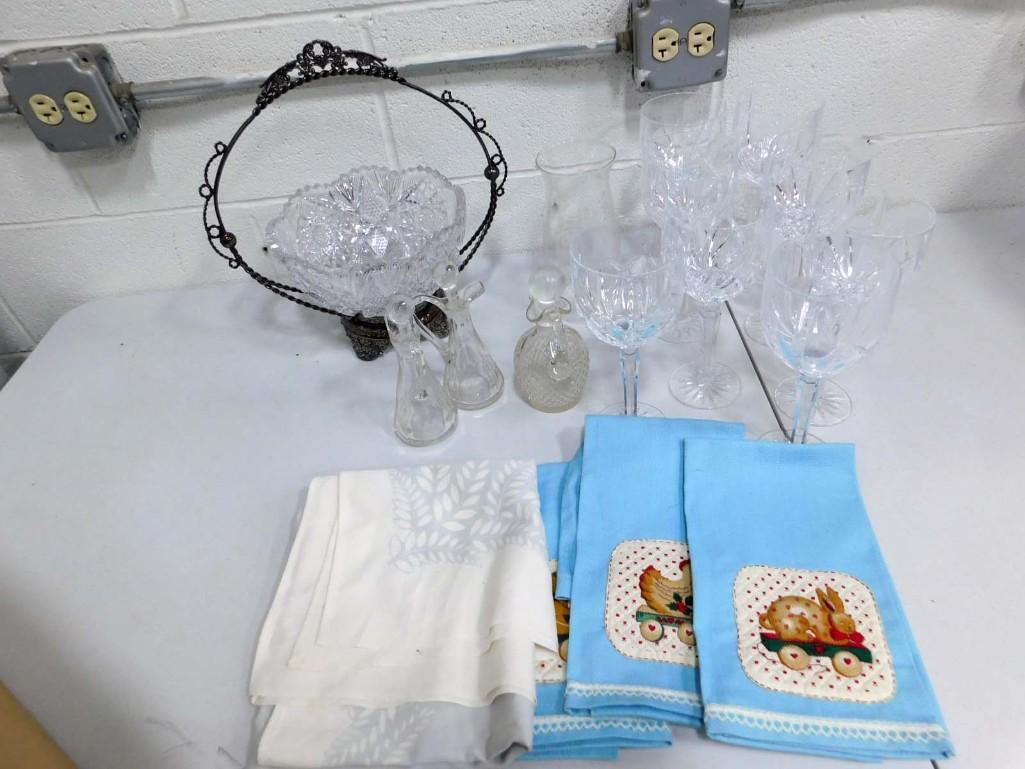 Vintage Crystal, Clear Glass, Silver Plated, etc (1 of 6)