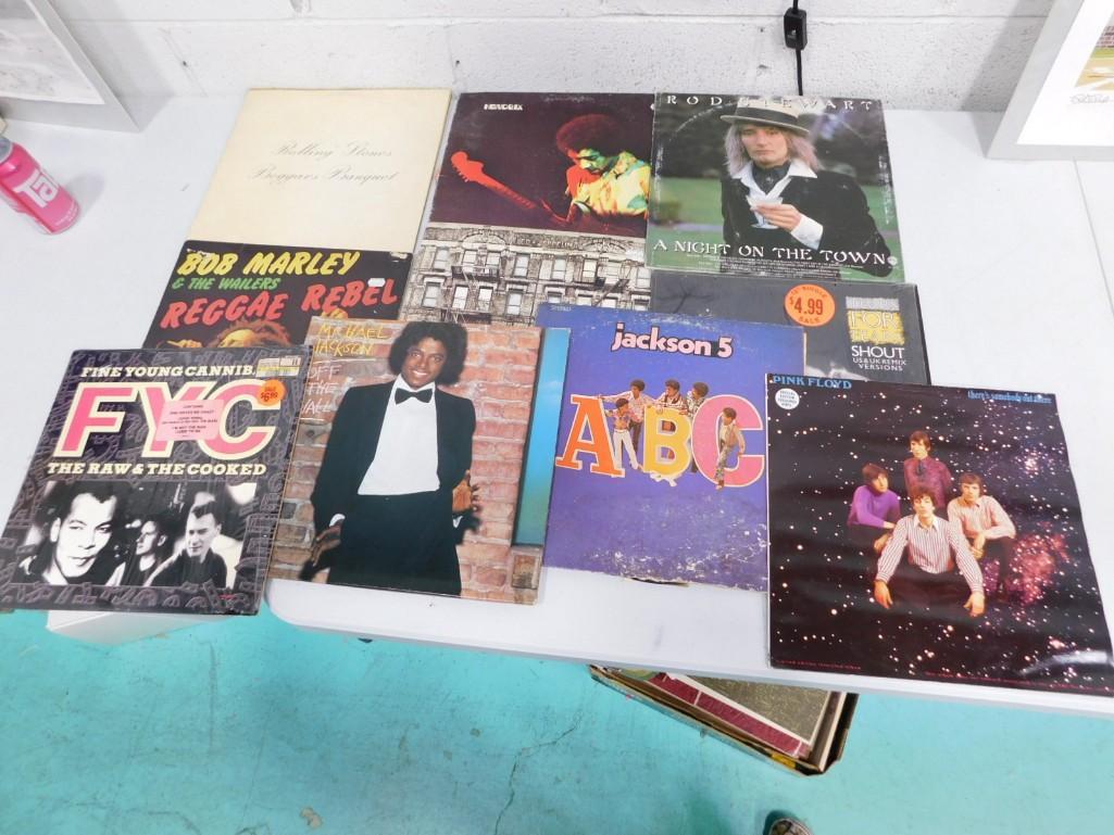 Lot of Vinyl LP Records incl The Rolling Stones , Led Zeppelin , The Jackson 5, Michael Jackson (1 of 7)