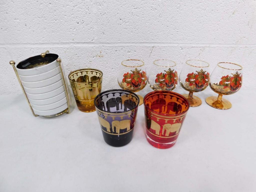 MCM Barware Glasses and Coasters (1 of 3)