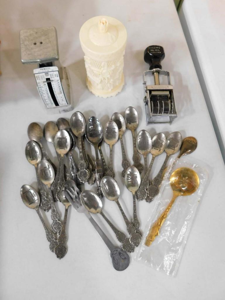 Lot of Smalls incl Tweety Bird Spoon, Mr Peanut Spoon, Collector Spoons, Small Scale, etc: Lot of Smalls incl Tweety Bird Spoon, Mr Peanut Spoon, Collector Spoons, Small Scale, etc