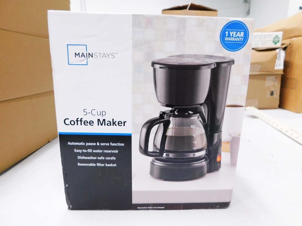 New in Box Mainstays 5 Cup Coffee Maker (1 of 3)