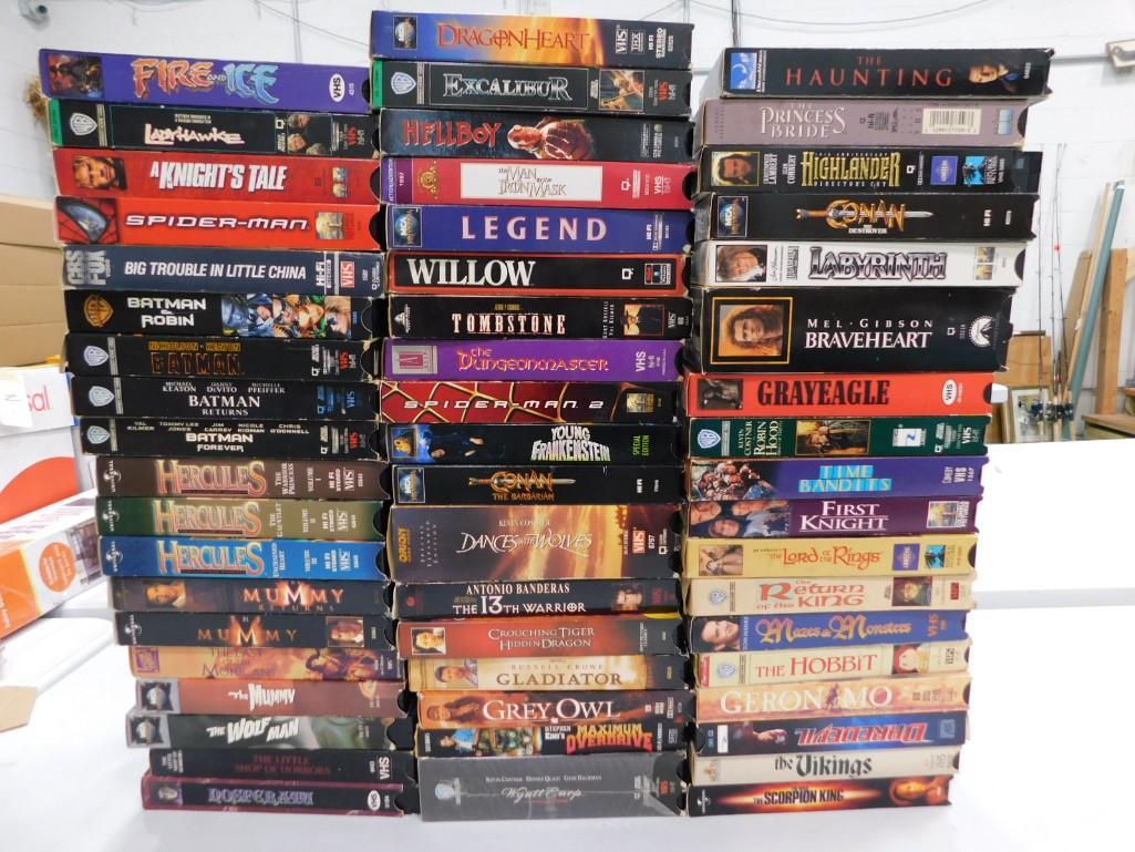 Lot of VHS incl Braveheart, The Hobbit, Young Frankenstein, Batman Forever, Etc: Lot of VHS incl Braveheart, The Hobbit, Young Frankenstein, Batman Forever, Etc