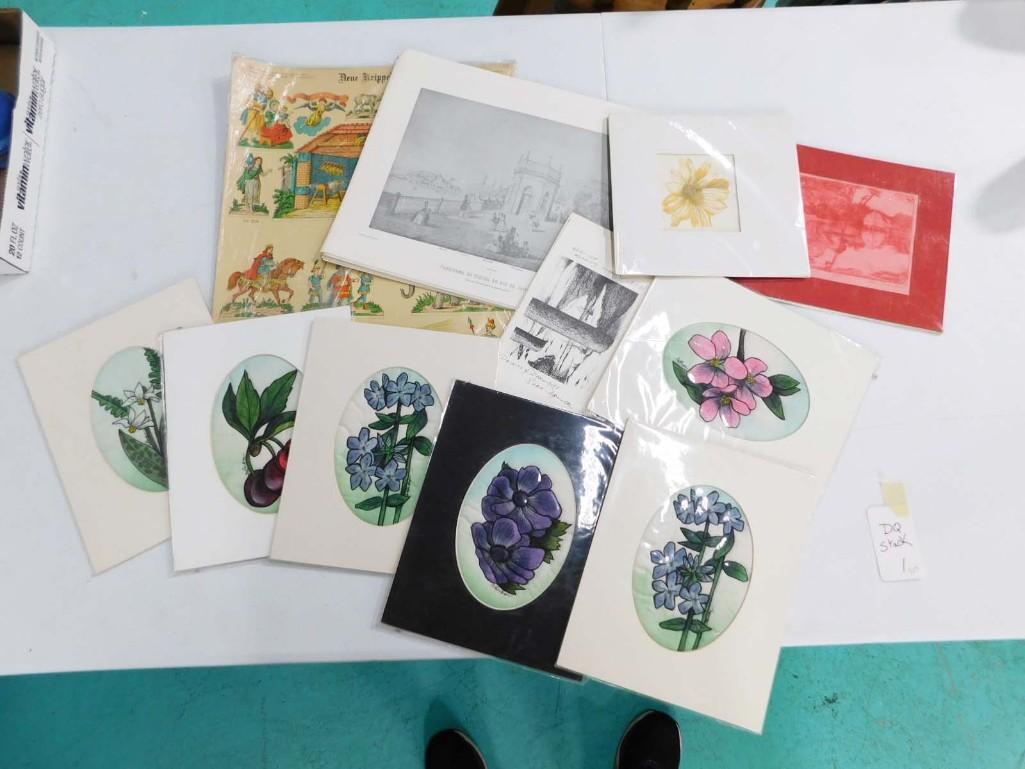 Vintage Ephemera incl Prints, etc: Vintage Ephemera incl Prints, etc