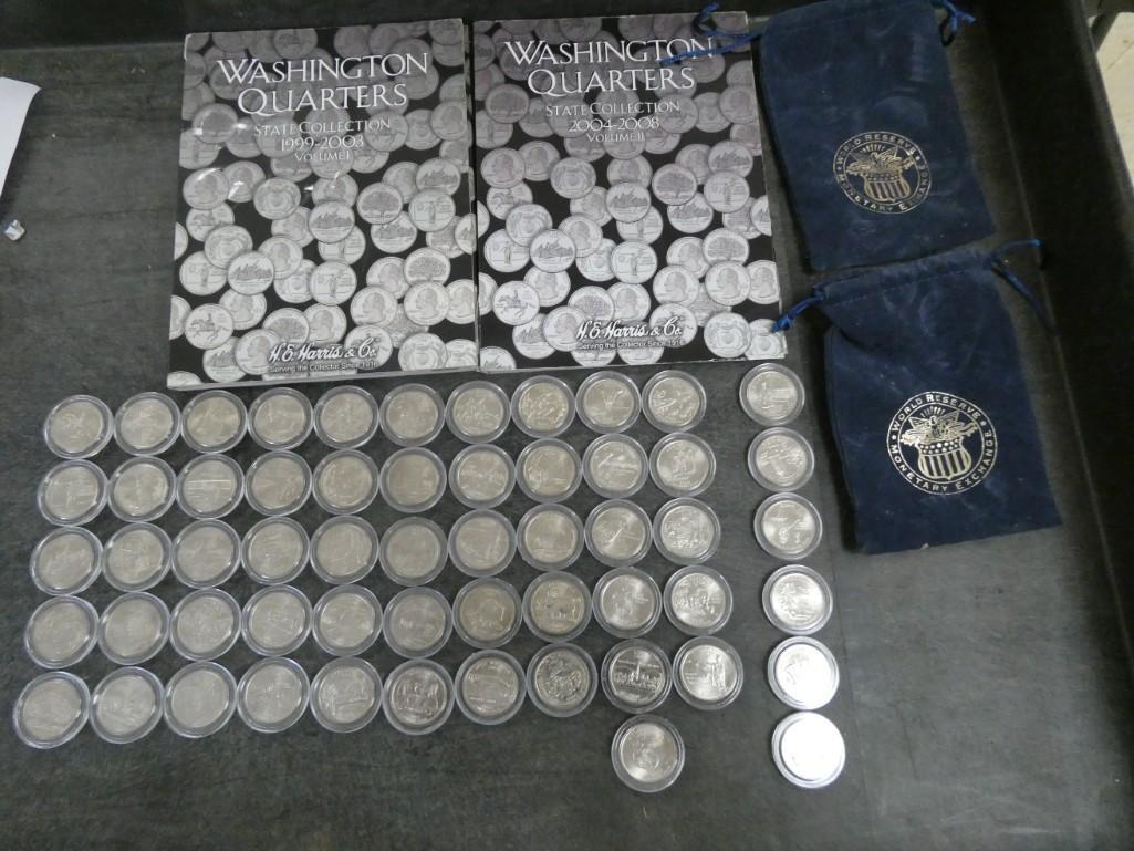 US State Quarters 1999-2009 in cases plus some quarter books (1 of 9)