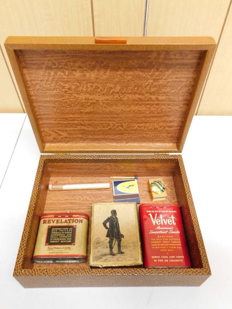 Tobacciana Lot incl Vintage Philip Morris Cigarette Box with Smalls incl Tobacco Tins, matchbox, etc (1 of 5)