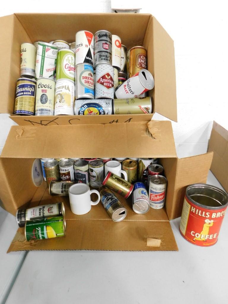 Vintage Beer Cans, Hills Bros Coffee Can, and Misc Mugs (1 of 4)