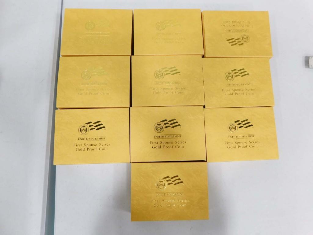 10 Wood Coin Boxes EMPTY (1 of 4)