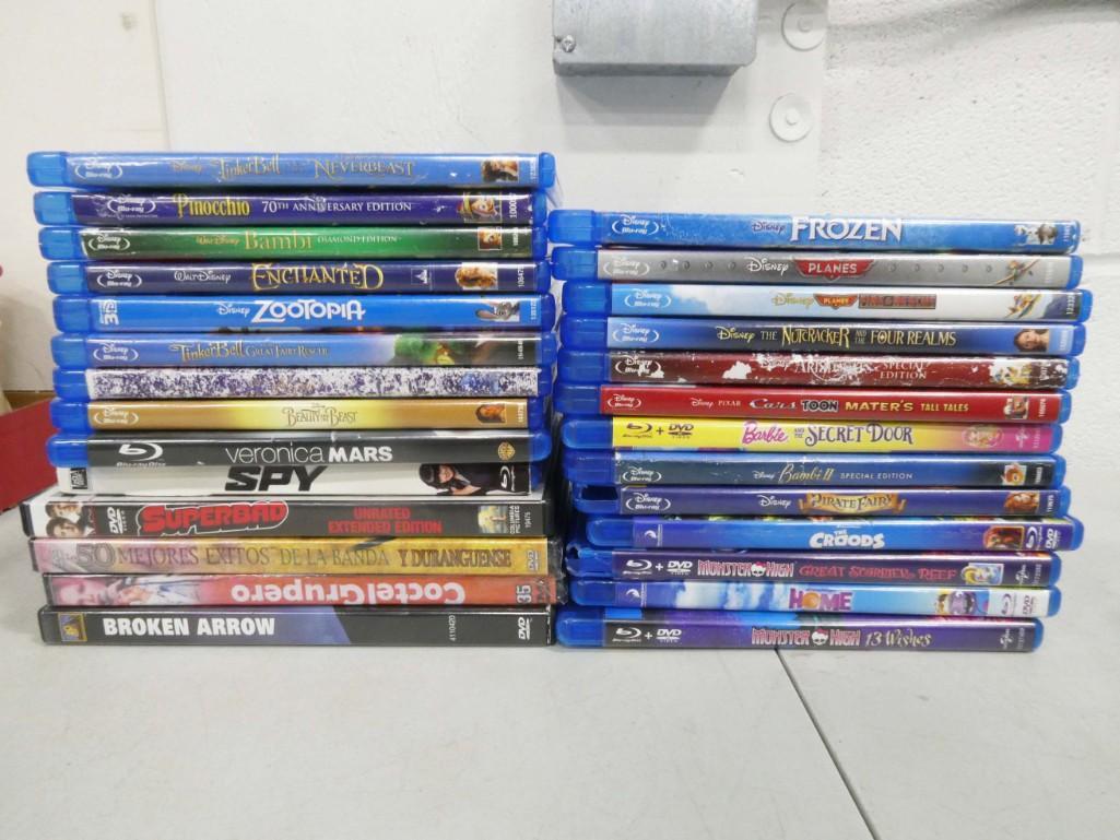Blu Ray and DVD Movies incl Many Disney (1 of 3)