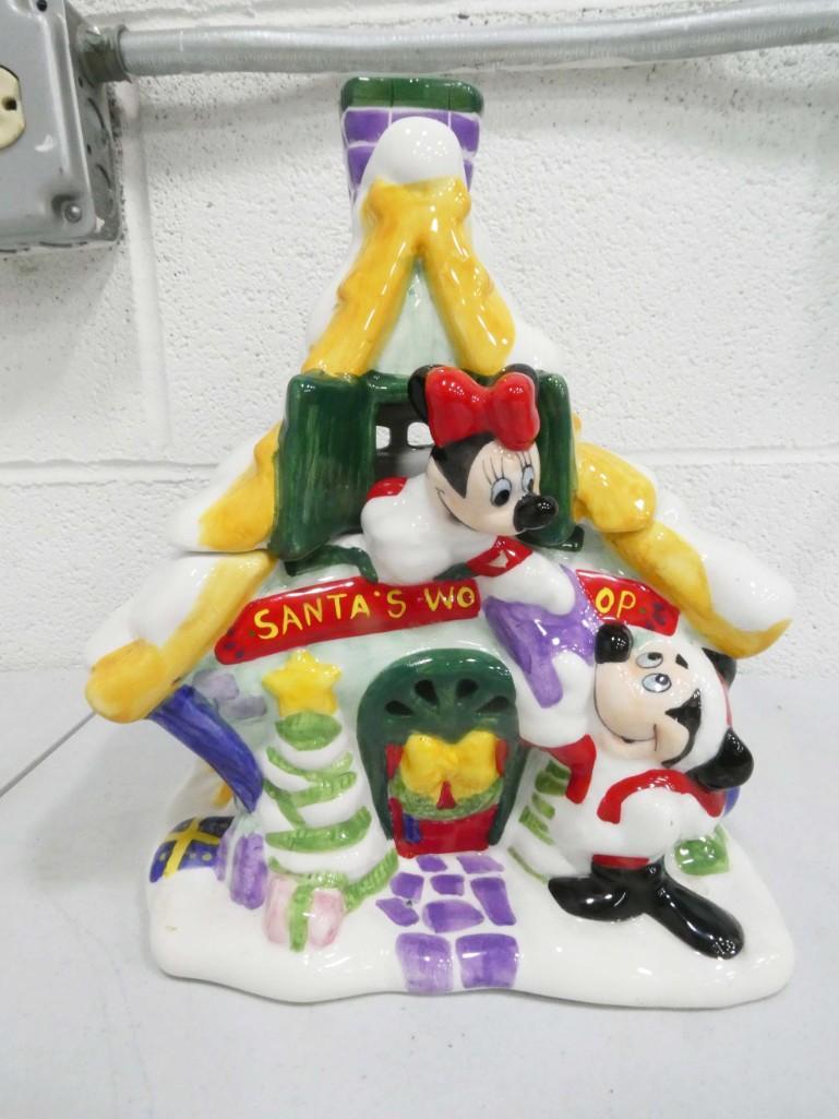 Mickey and Minnie Mouse Santa's Workshop Cookie Jar (1 of 6)