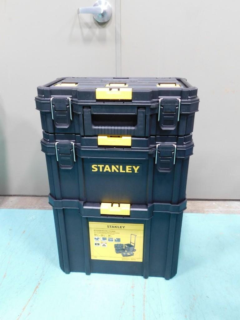 Stanley Modular Rolling Tool Box New without Box: Large Stanley Toolbox. It's Modular and has casters. Rolling Workshop. New without Box