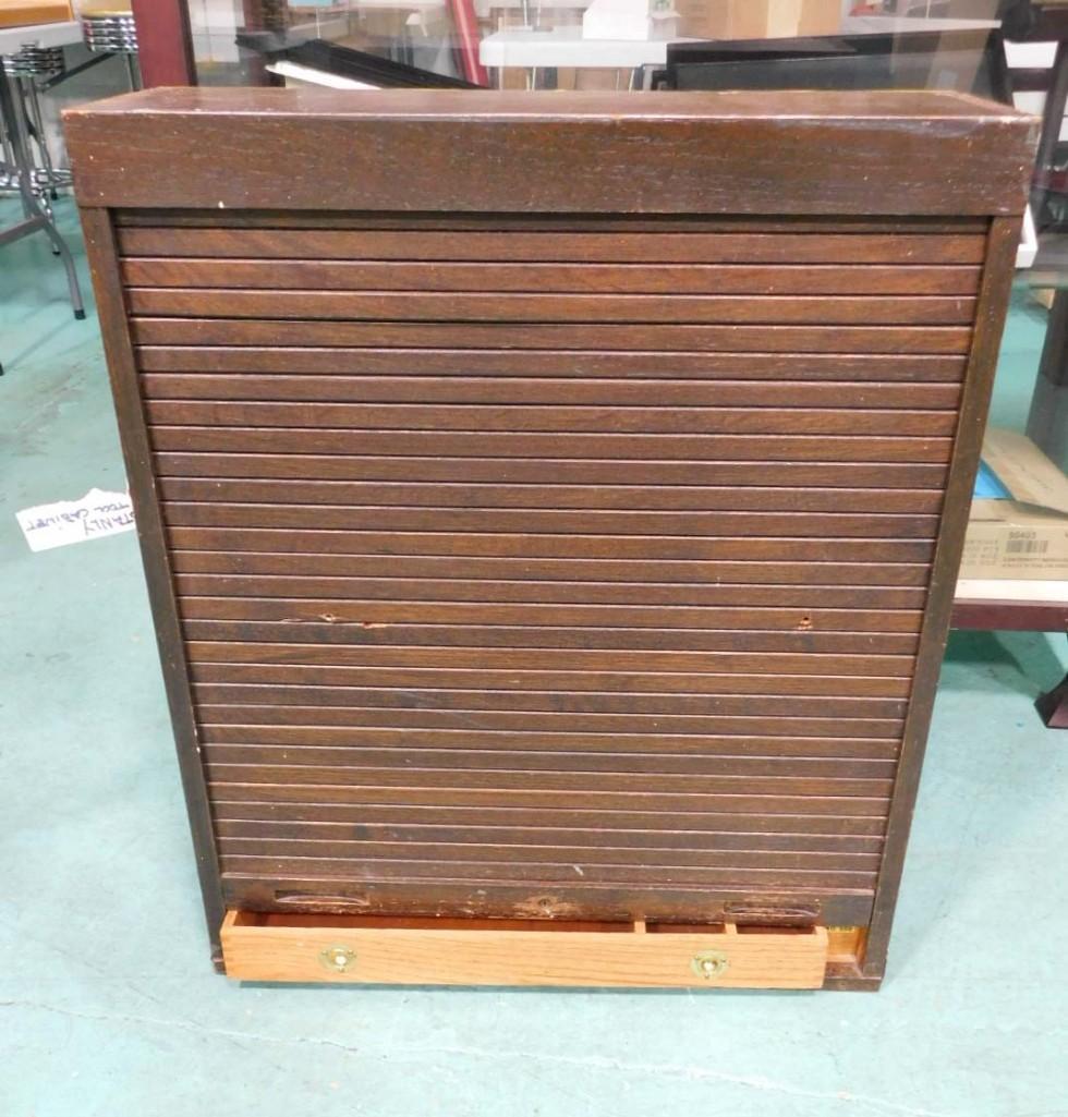 Antique Stanley Tool Cabinet with Wood Roll Top Door (1 of 4)