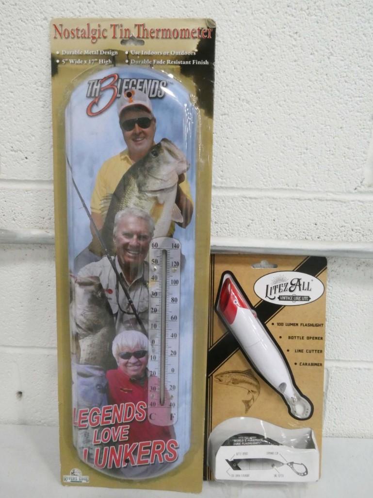 Tin Thermometer and Litez All Vintage Lure Lite: Tin Thermometer and Litez All Vintage Lure Lite