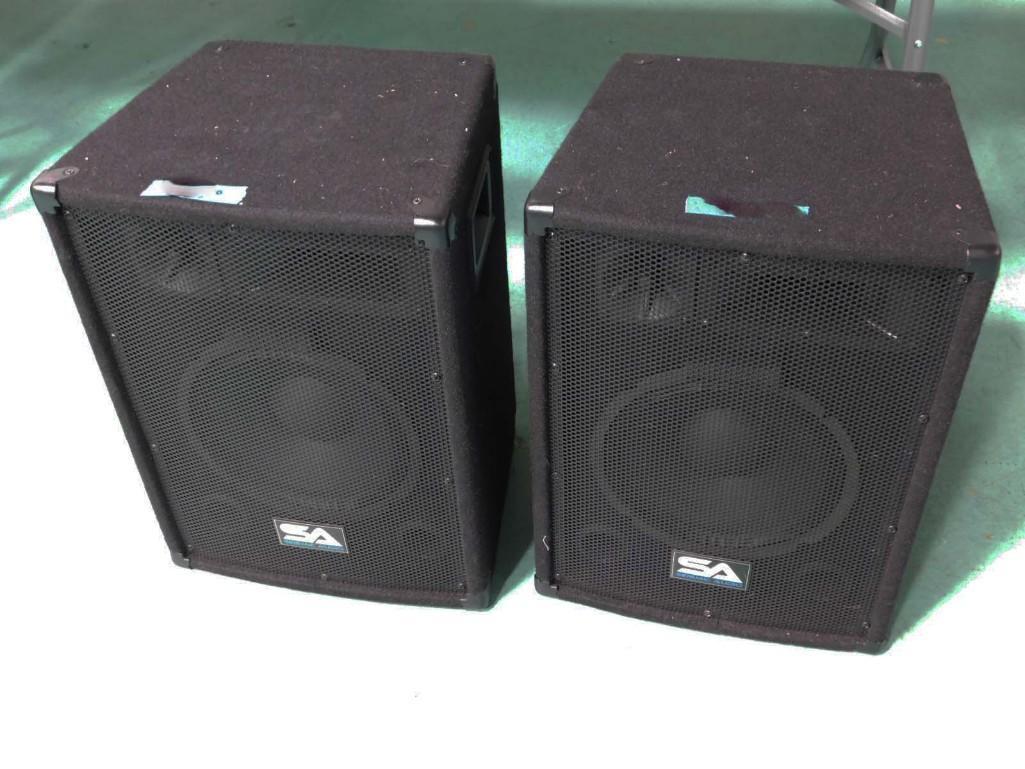 Pair of Seismic Audio SA-10 Speakers Works: Pair of Seismic Audio SA-10 Speakers in Working Condition