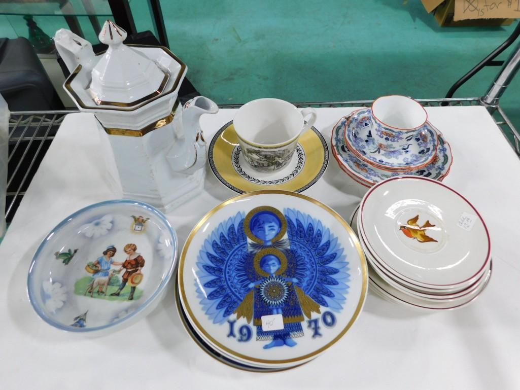 Decorative Plates, Tea Kettle, Tea Cups, etc. (1 of 7)