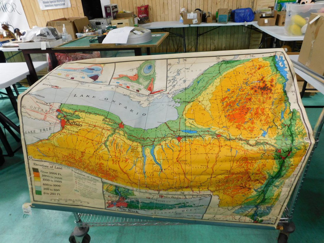 Large Rollout Map of New York - Roughly 43" x 52" (1 of 8)