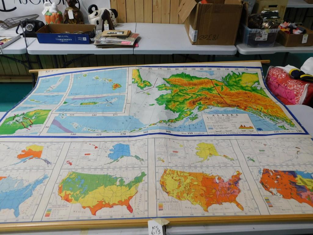 Large Rollout Map of the United States - Measures roughly 47" x 62" (1 of 11)
